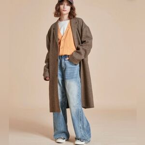 Found Denim Lacy Baggy Jeans Vintage Blue Size 32 Distressed Hems Unisex See Pix